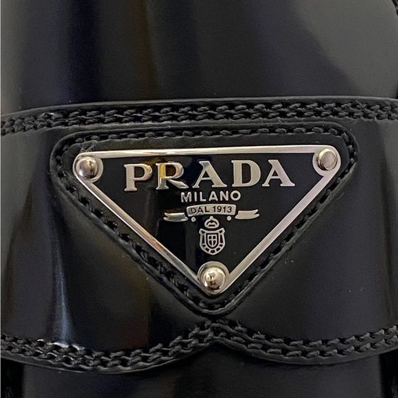 Prada Chocolate Flow Block-Heel Loafers size 41 - Picture 9 of 13